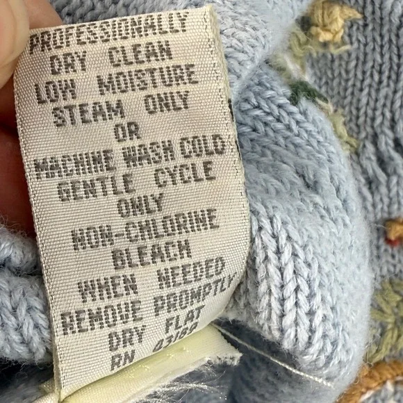 Susan Bristol Cardigan Sweater Short Sleeve Embroidered Knit Top XL‎ - Flawed - Picture 11 of 13